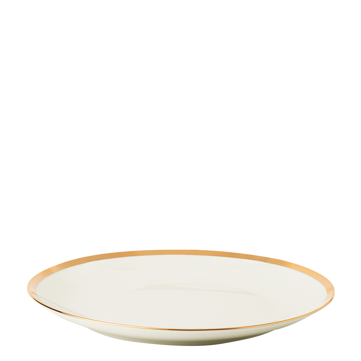 Teller flach Coupe 27 cm Set 4-tlg. - FLOW Lunasol mit Gold-Rand