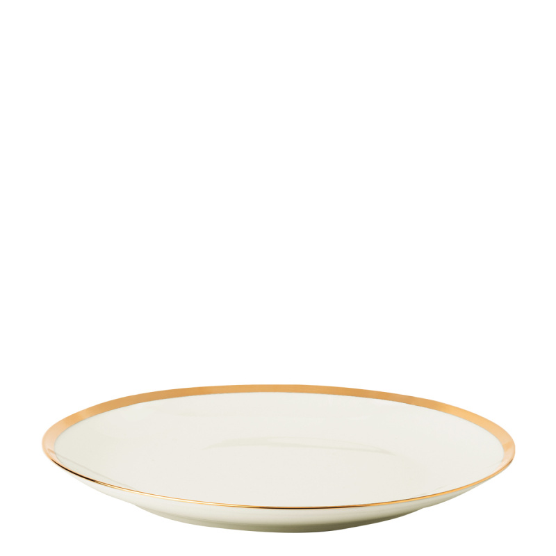 Teller flach Coupe 27 cm Set 4-tlg. - FLOW Lunasol mit Gold-Rand