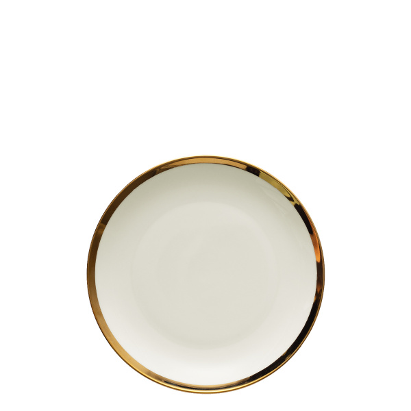 Dessertteller Coupe 20.5 cm Set 4-tlg. - FLOW Lunasol mit Gold-Rand