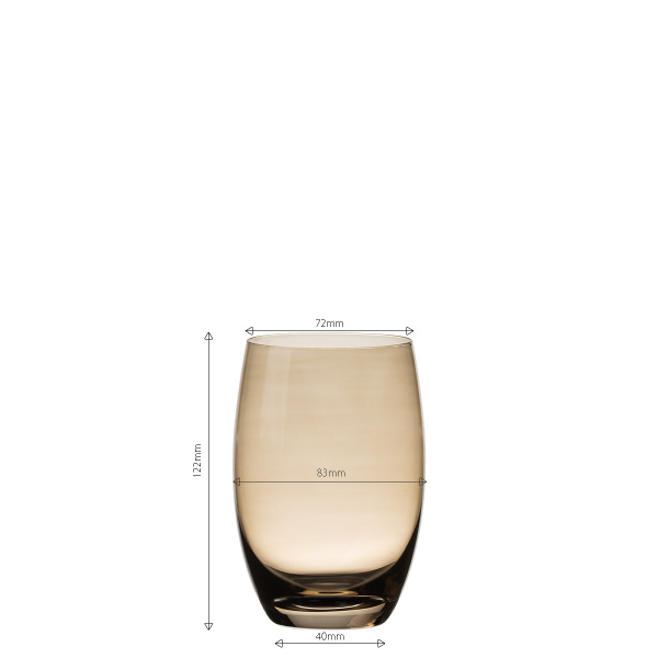 Tumbler Barrel 460 ml taupe - Optima Glas Lunasol color