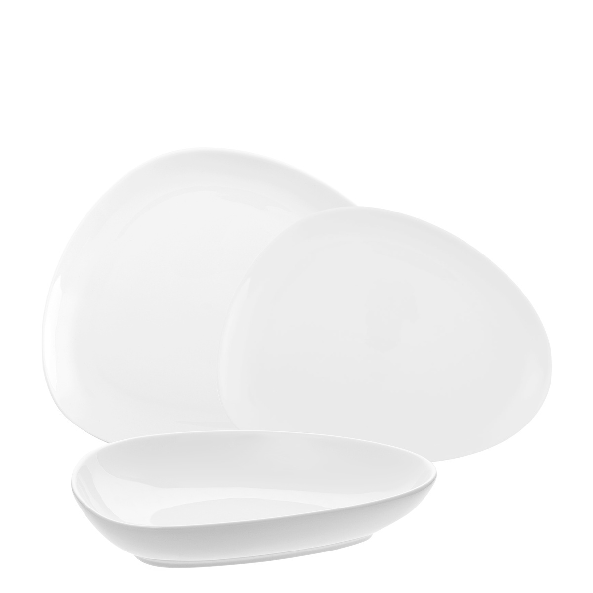 Porzellan-Set 18-tlg. Flow Eco weiss Lunasol