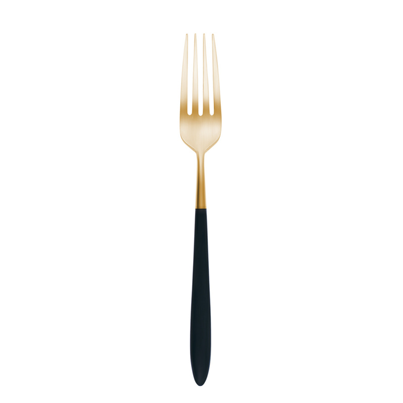 Besteckset 24-tlg. – Gaya Exeter Gold Stiel grau-schwarz matt
