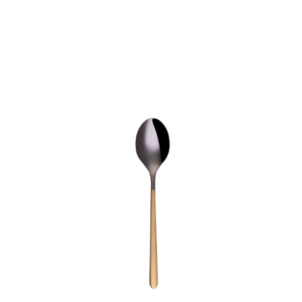 Besteck-Set 16-tlg. — Porto PVD dunkel Titan / gold sandgestrahlt