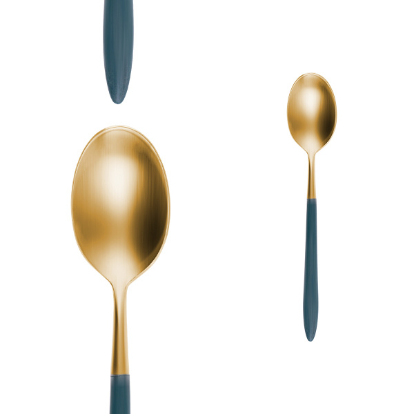 Besteckset 24-tlg. – Gaya Exeter Gold Stiel Vintage grün matt
