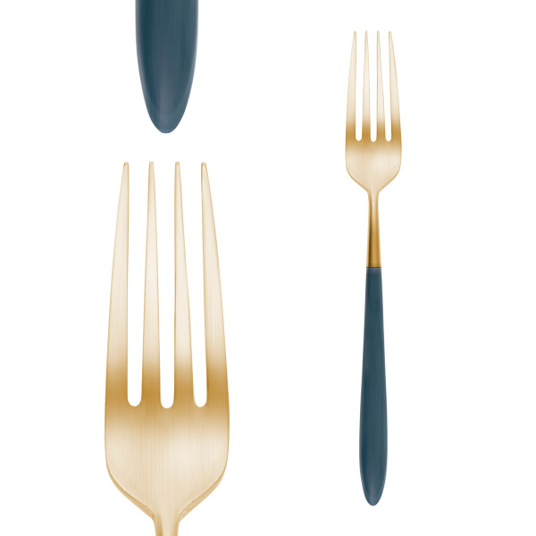 Besteckset 24-tlg. – Gaya Exeter Gold Stiel Vintage grün matt