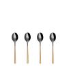 Moccalöffel Set 4-tlg. – Porto PVD hellgrau / Champagne satiniert