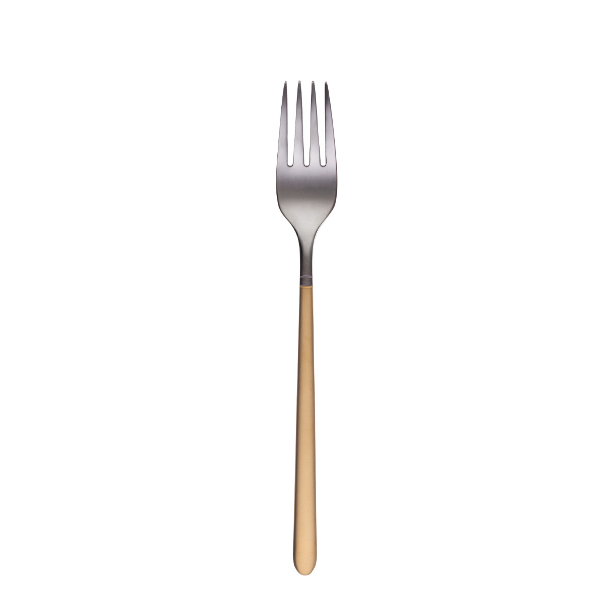 Besteck-Set 16-tlg. — Porto PVD dunkel Titan / gold sandgestrahlt