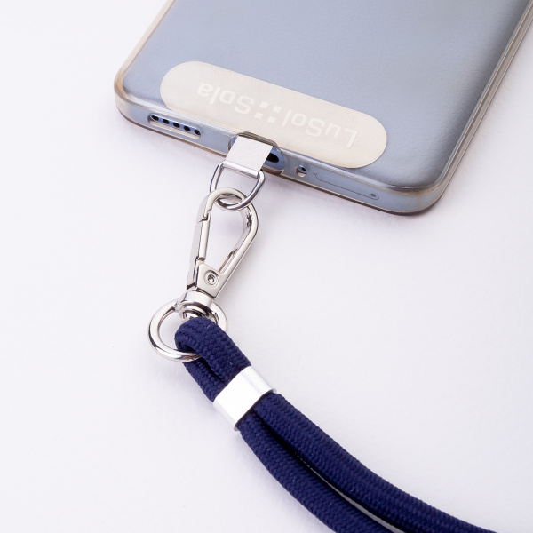 Crossbody Handy Lanyard mit Logo Lusol::Sola, blau