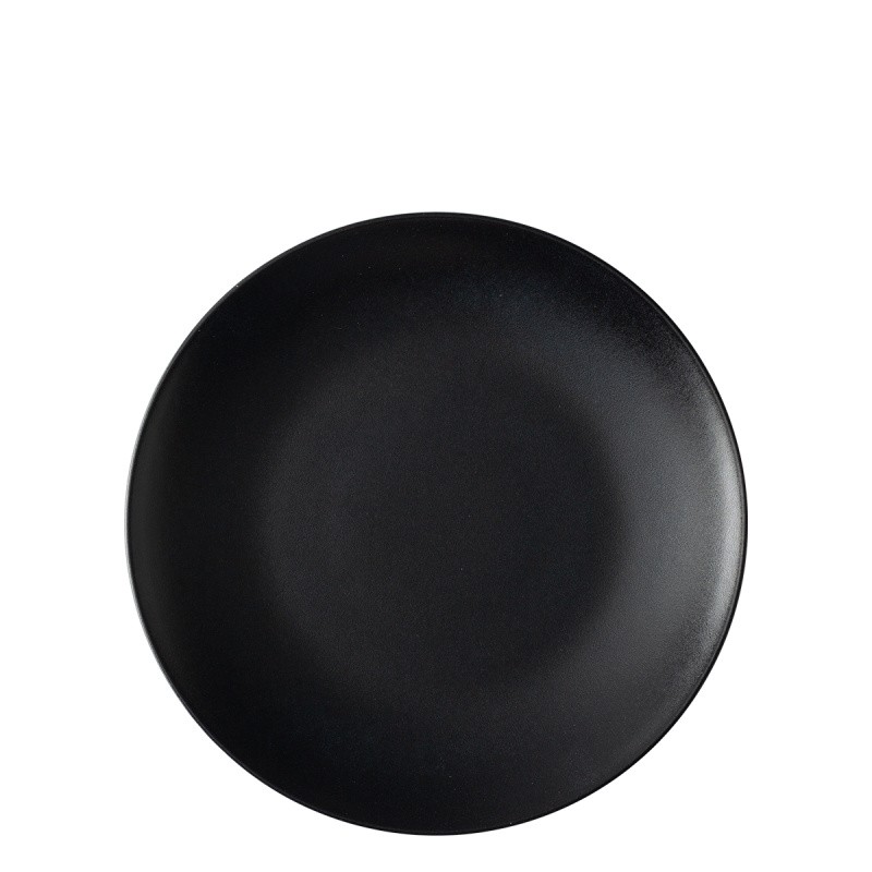 Flacher Teller 20,5 cm 4 Stk. - Basic schwarz matt