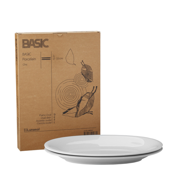 Platte Oval 33 cm Set 2-tlg. - Basic Chic