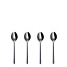 Moccalöffel Set 4-tlg. – Porto PVD hellgrau / schwarz satiniert