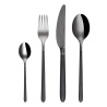 Besteckset 16-tlg. – Porto PVD hellgrau / schwarz Quarz