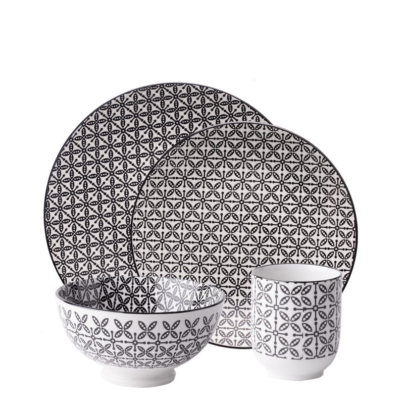 Porzellan-Set 24-tlg. – Elements Asia Wood