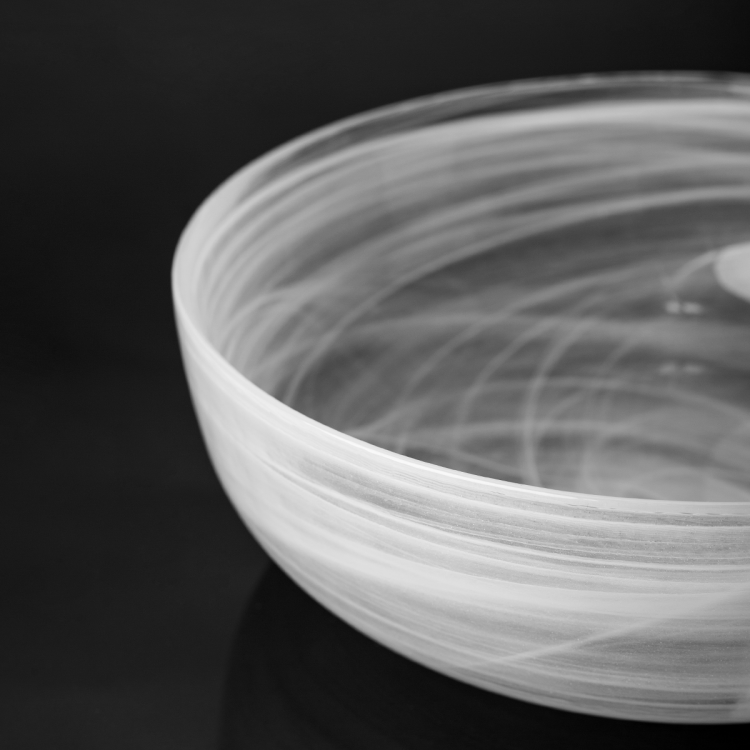 Bowl / Schale weiss 21 cm - Elements Glas