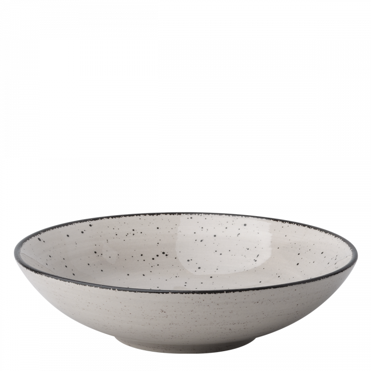 Bowl ø21.5 cm H: 5.5 cm - Gaya Atelier light grey speckled