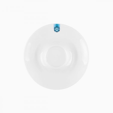 Kaffee-/Teeuntertasse mit blauem Ornament 15 cm – Gaya RGB