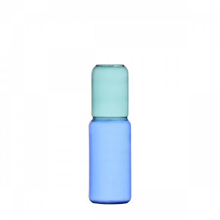 Vase 35 cm petrolblau/blau