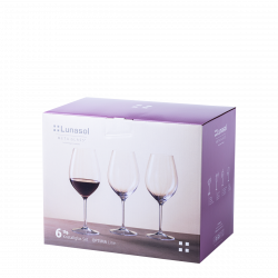 Rotweinglas 660 ml Set 6-tlg. - Optima Line Glas Lunasol