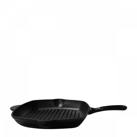 Gusseisen-Grillpfanne emailliert schwarz 27 x 27 cm Jupiter Lunasol