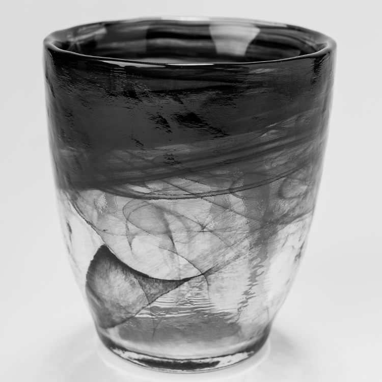 Wasserglas schwarz 300 ml - Elements Glas