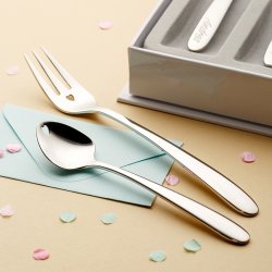 Kuchengabel-Set mit Herz 6 tlg. - Love Cutlery