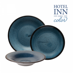 Porzellan Set blue 18-tlg. - Hotel Inn Chic color