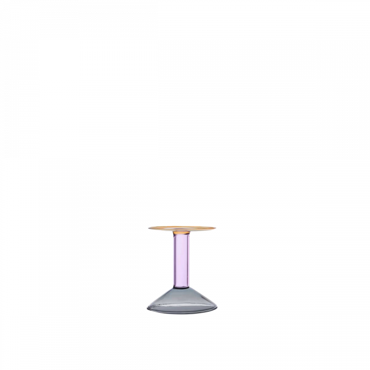 Kerzenhalter 14,5 cm amber/rosa/grau - Ichendorf