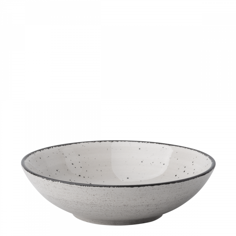 Bowl ø19.5 cm H: 5.5 cm - Gaya Atelier light grey speckled
