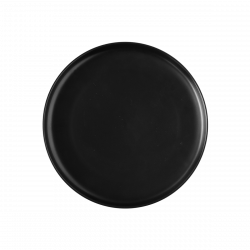 Dessertteller U-Coupe schwarz 20 cm – Flow