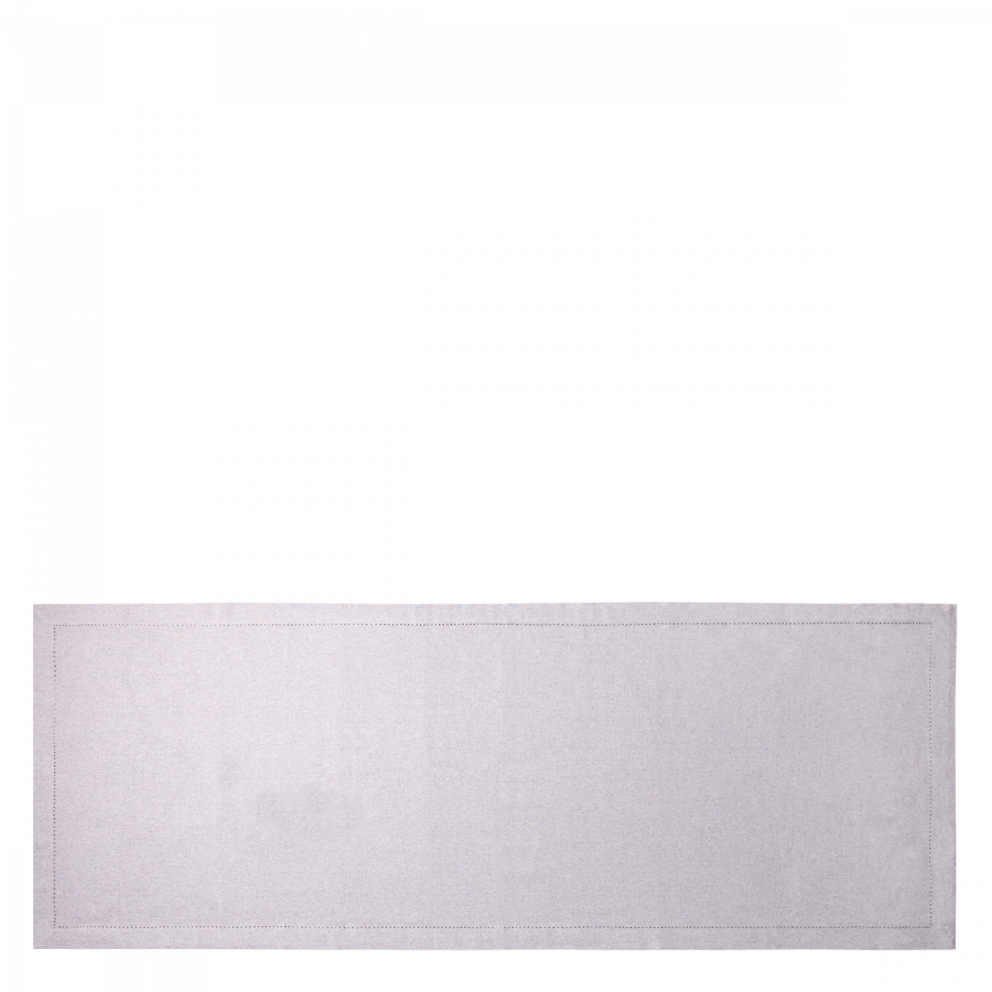 140 Silber-Melange Stoff-Tischläufer 50 cm x