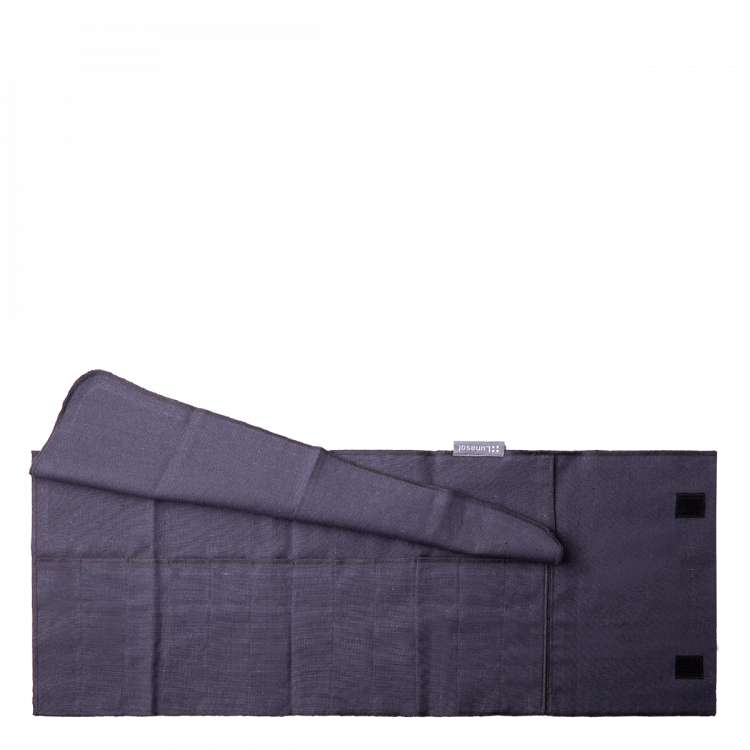 Stahlgraues Baumwoll-Etui zur Aufbewahrung von Besteck 52 x 26 cm - Basic Ambiente