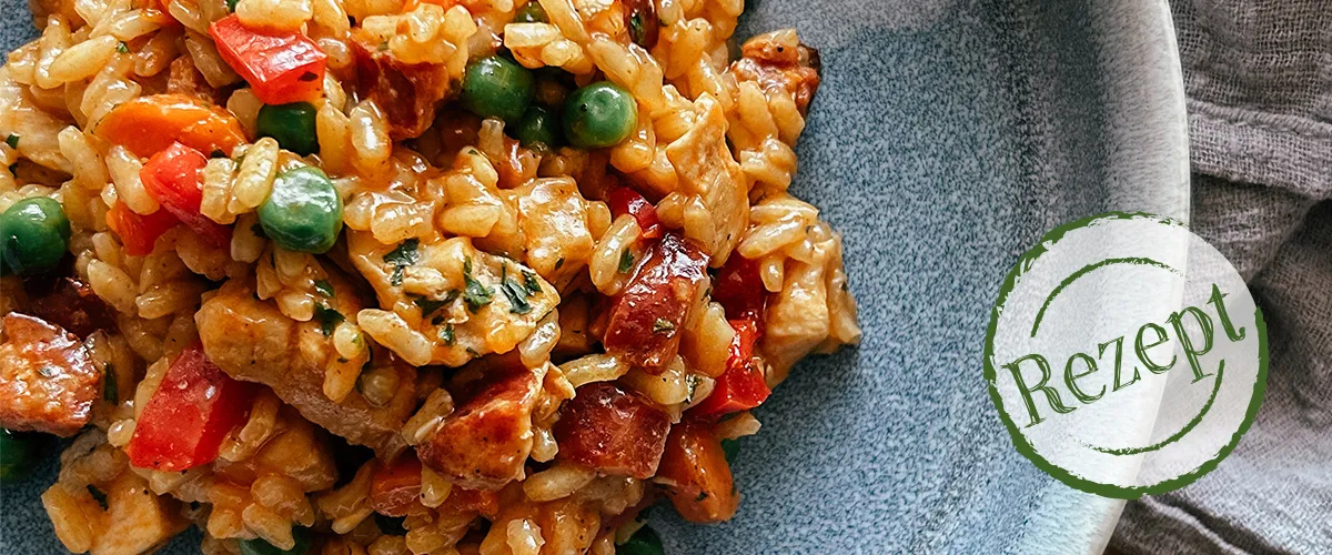 Risotto alla primavera mit Hähnchenfleisch
